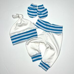 Newborn Baby Boy 3 Piece Outfit Professionally Handmade
